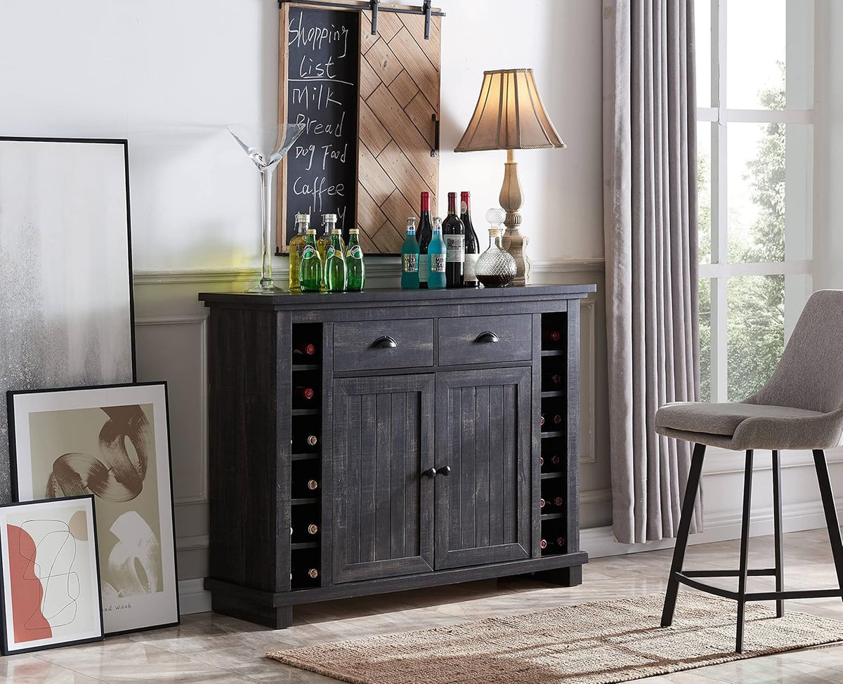 Mahogany Bar Cabinet with Stem Glass Placement E7124