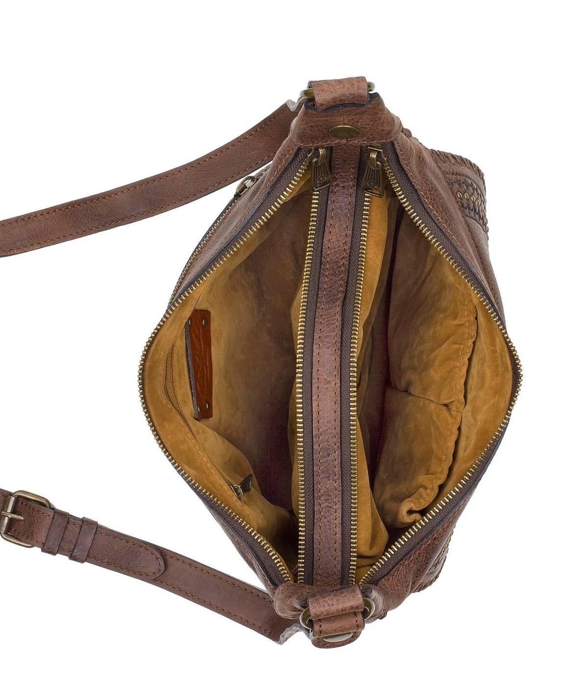 Distressed Leather Crossbody Z90405