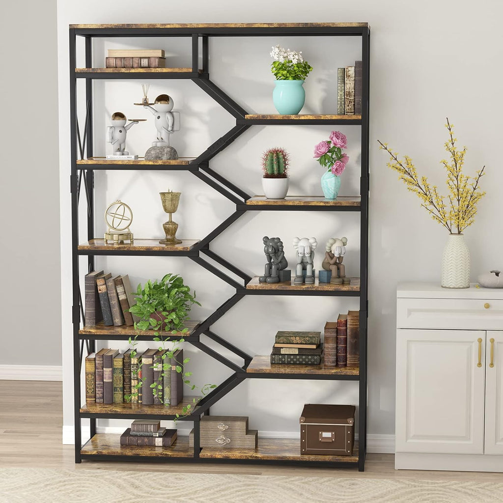 5 Tier 70.87 Tall Metal Frame Bookshelf A244505