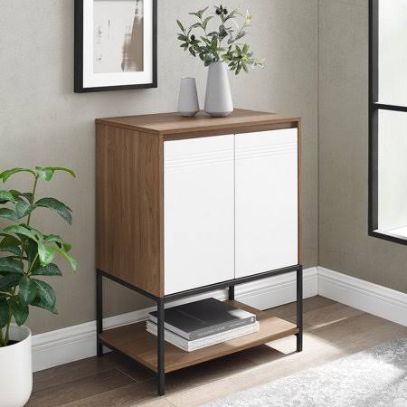 White English Oak 2-Door Accent Cabinet O472