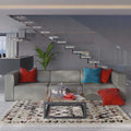 Gray Vegan Leather 3-Piece Sectional Sofa O194201