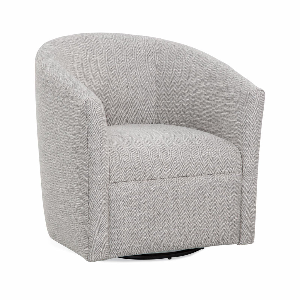 Indigo Blue Polyester Fabric Swivel Accent Chair W636