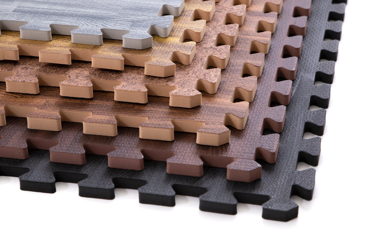 Light Oak Interlocking Foam Tiles 36 Pack Z278