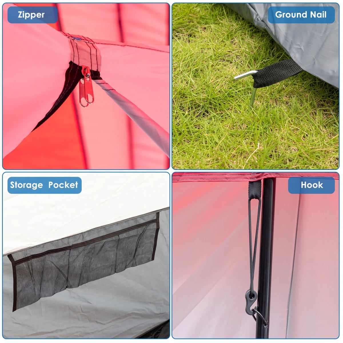 14 People Waterproof Windproof Camping Tent with 2 Doors V674