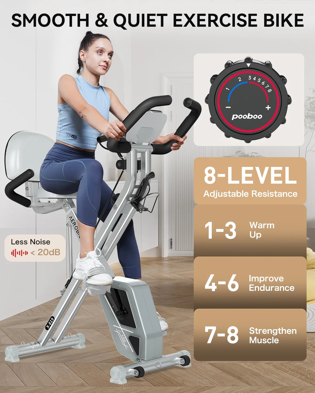 Foldable Magnetic Exercise Bike W68347