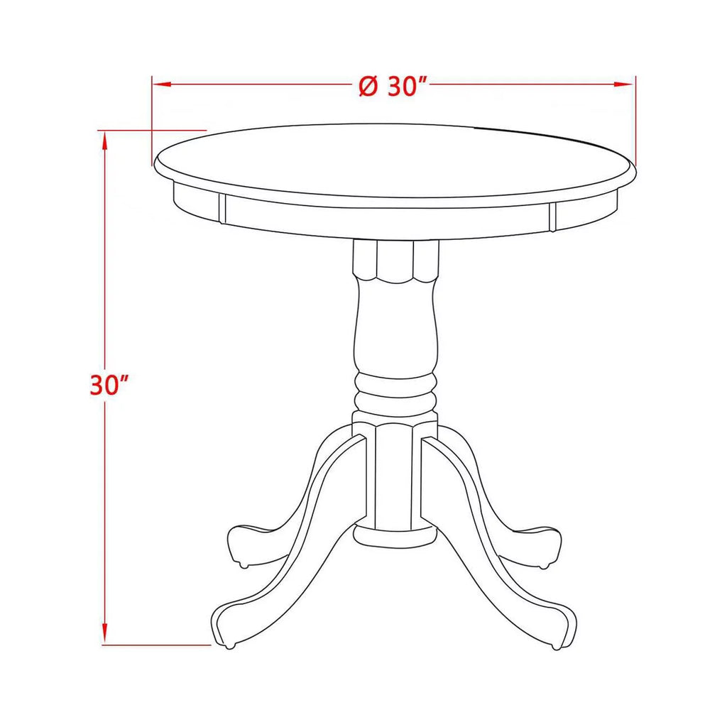 3-Piece Round Dining Table Set with 2 Wooden Chairs R768