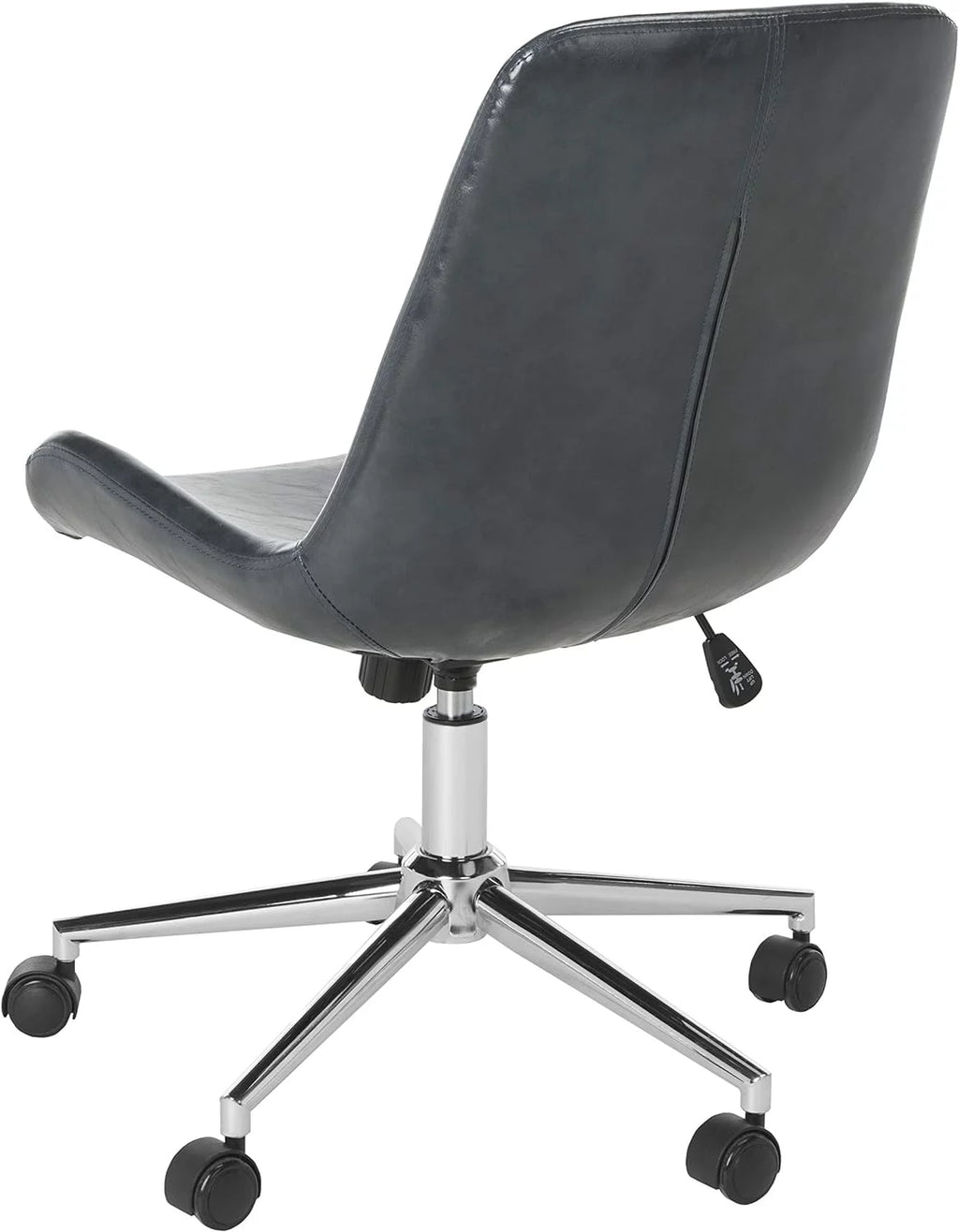 Dark Grey Faux Leather Swivel Adjustable Office Desk Chair N409