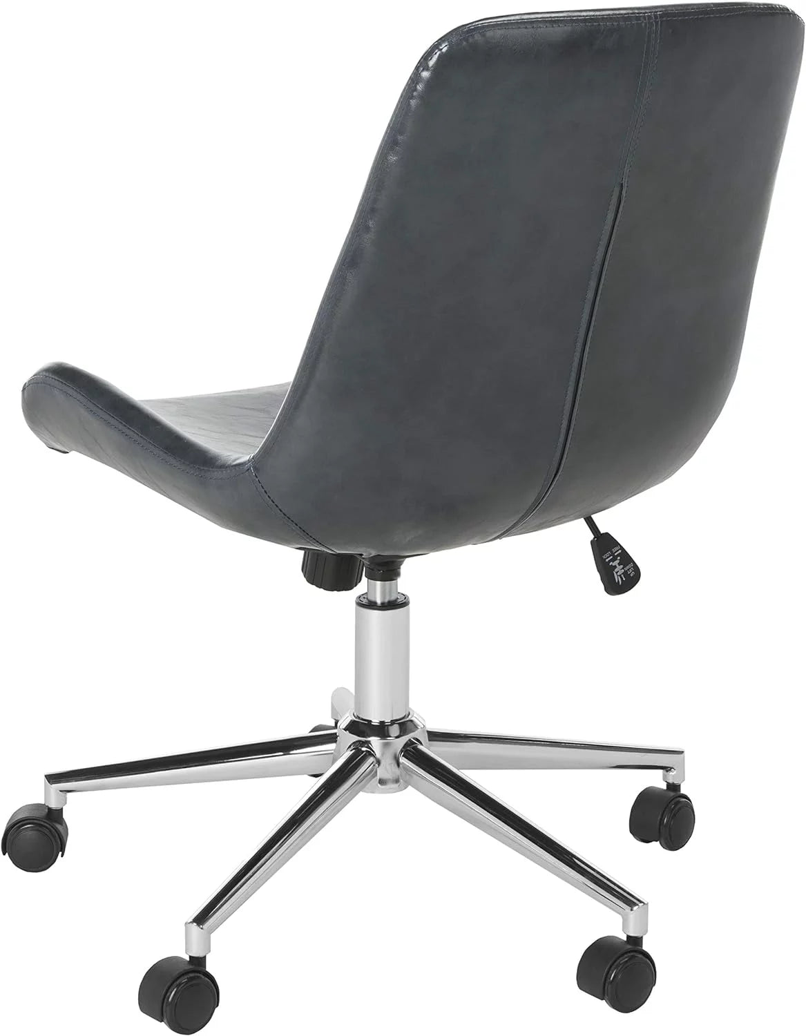 Dark Grey Faux Leather Swivel Adjustable Office Desk Chair N409