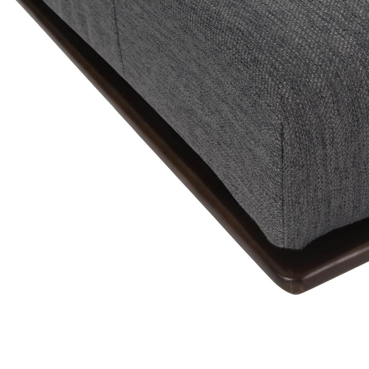 Charcoal Fabric Tufted Chaise Lounge with Bolster Pillow N570