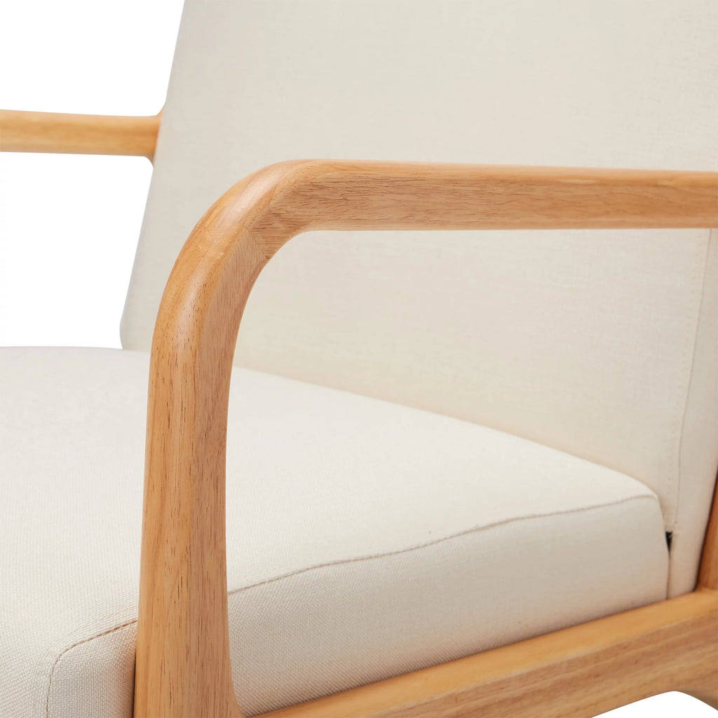 Oak Wood Frame Accent Chair S837529