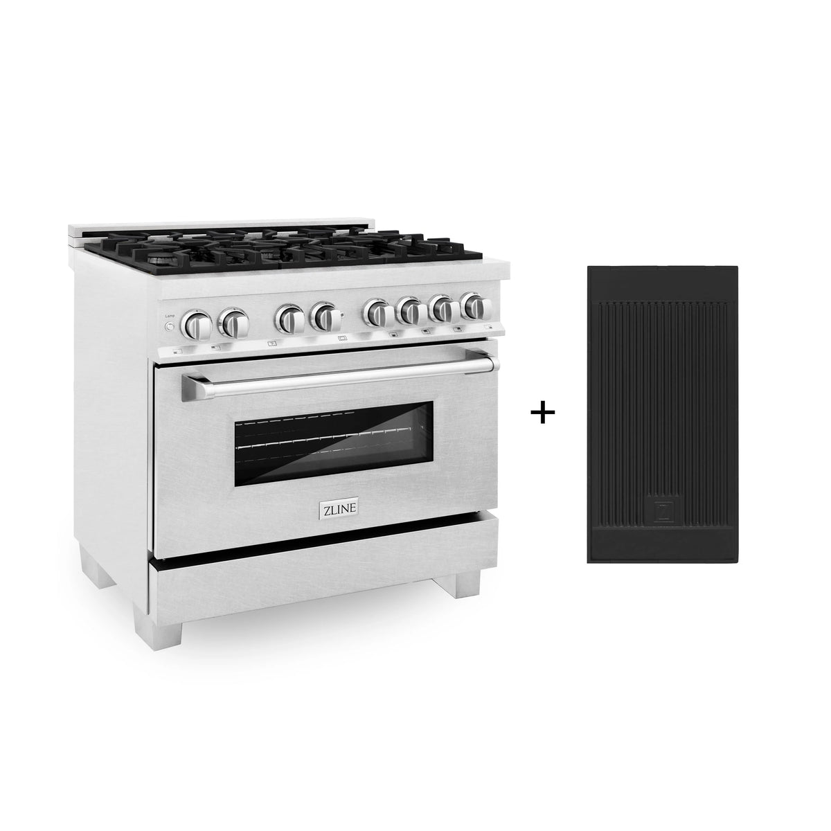 36 4.6 cu. ft. Gas Burner Electric Oven with Griddle Stainless Steel S159