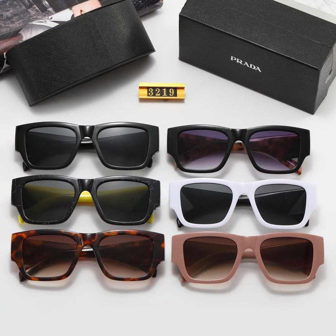 Black and White Letter Polarized Sunglasses C806274