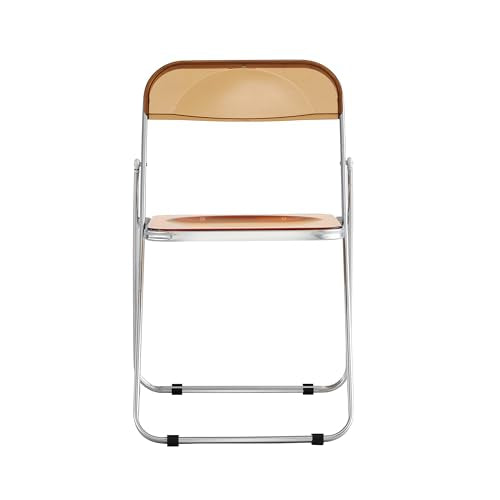 Acrylic Transparent Folding Chair with Steel Frame H966378