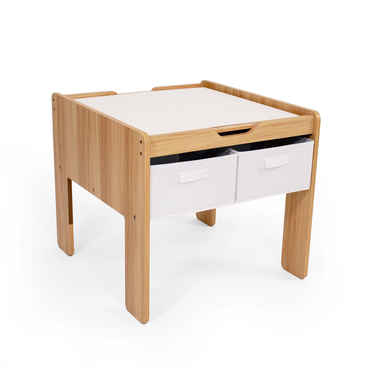 Kids Wood Table with 4 Bins U67660