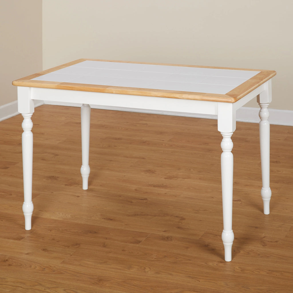 White Natural Tile Top Table H1765