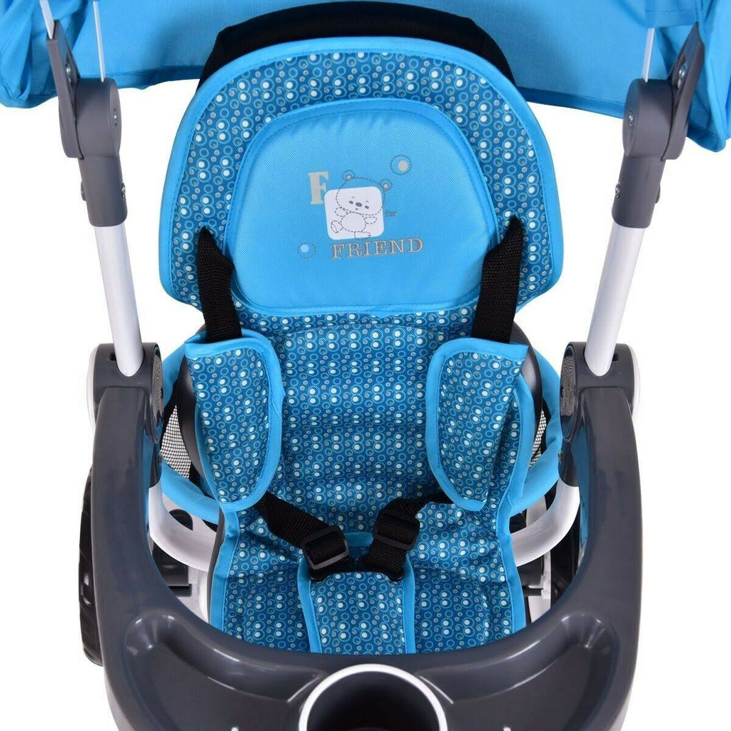 4-in-1 Detachable Baby Stroller Tricycle with Canopy N95827
