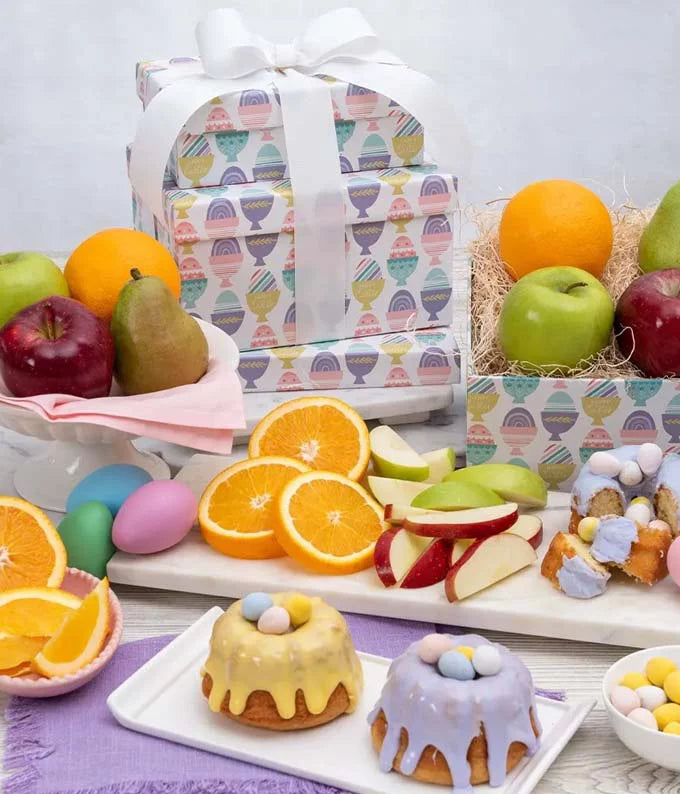 Easter Fruit & Cakes Tower J854409