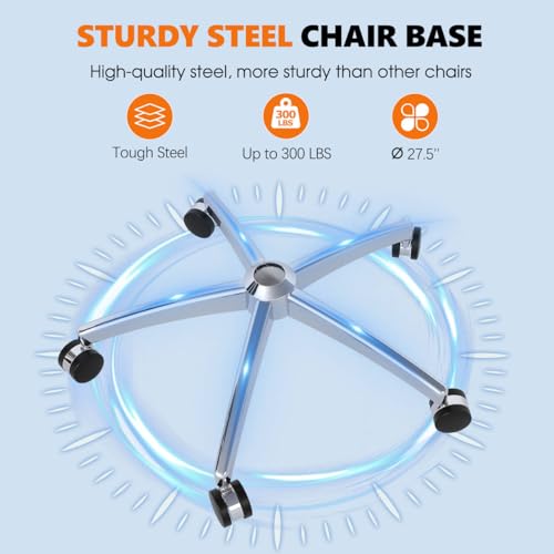 Ergonomic Office Chair with Lumbar Support, Headrest, Footrest T904339