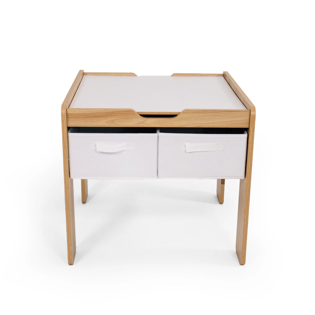 Kids Wood Table with 4 Bins U67660