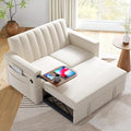 3-in-1 Convertible Sleeper Sofa with USB Charging and Side Pockets S24463