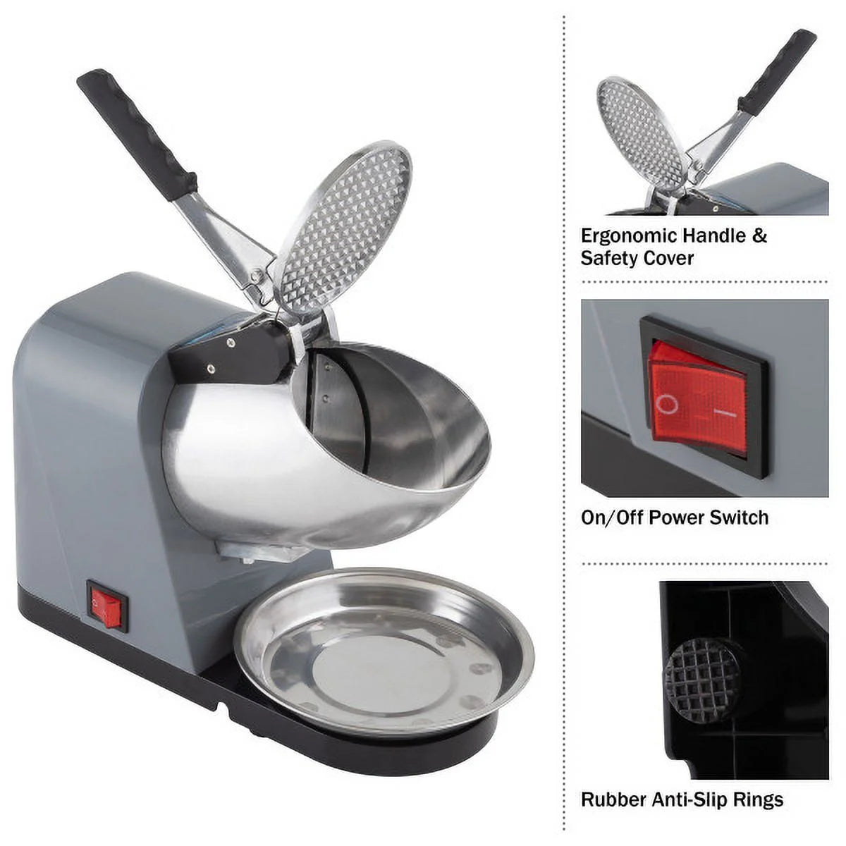 Snow Cone Machine Ice Shaver 170W Gray J183892