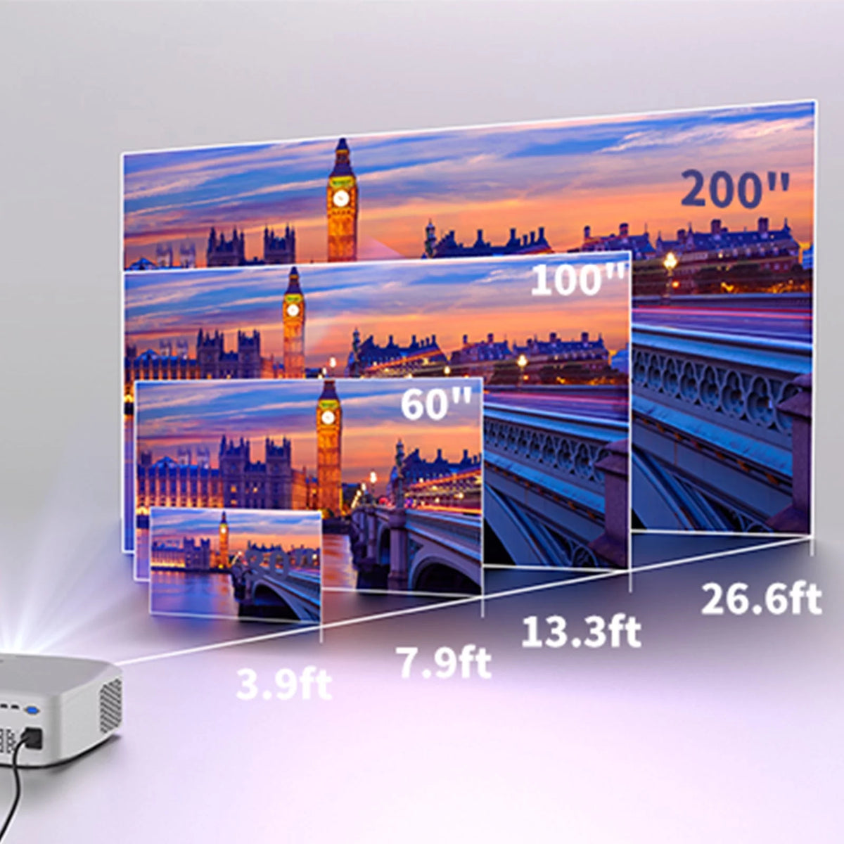 Full HD 1080P 4K Movie Projector 5G WiFi Bluetooth M61789