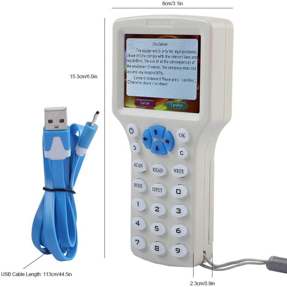 Handheld RFID Copier ID IC Reader Writer with 3.2 Inch Screen H9098