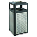 15-Gallon Black Steel Waste Receptacle S851