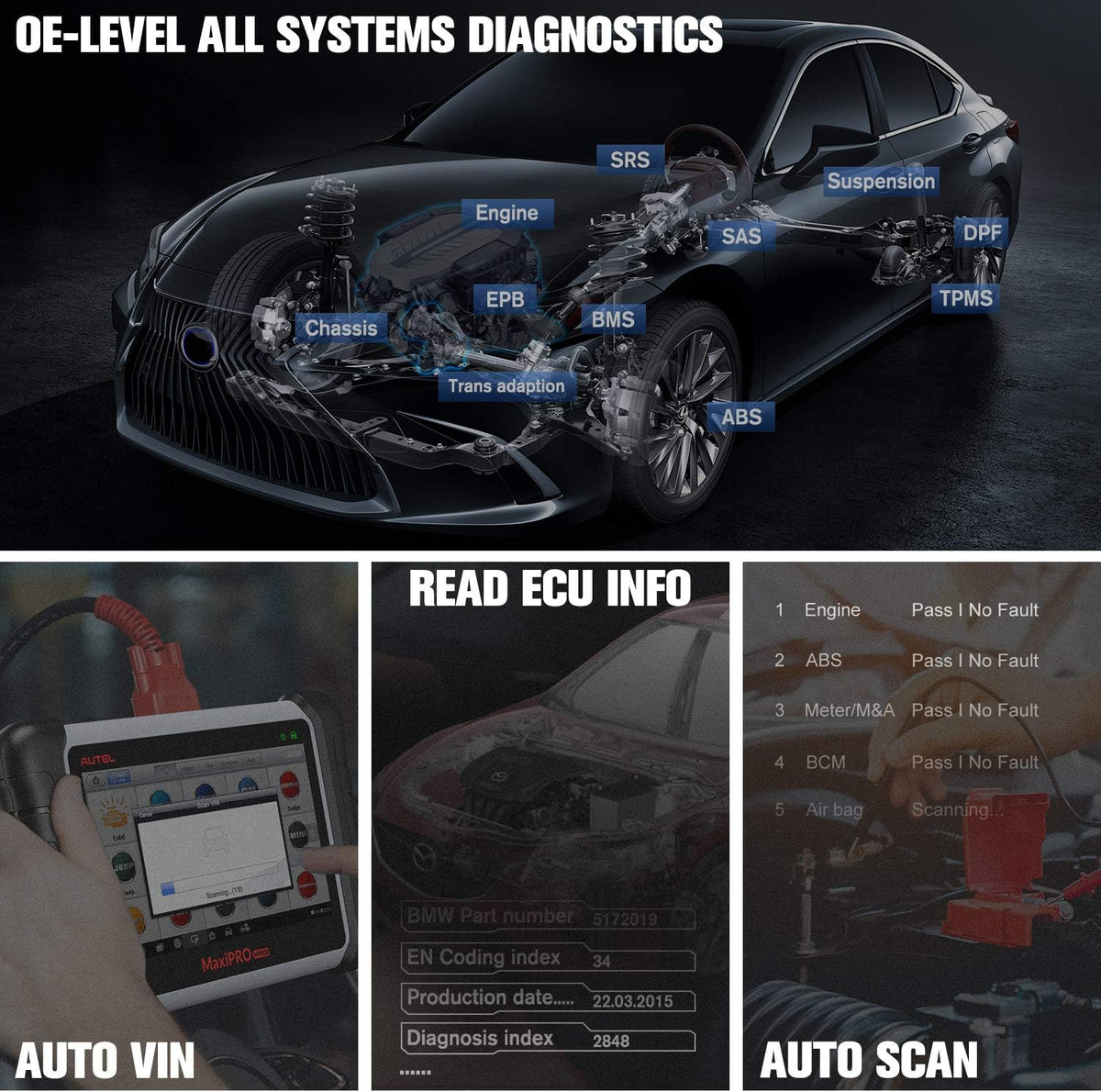 Car Diagnostic Scan Tool with Bi-Directional Control D3323
