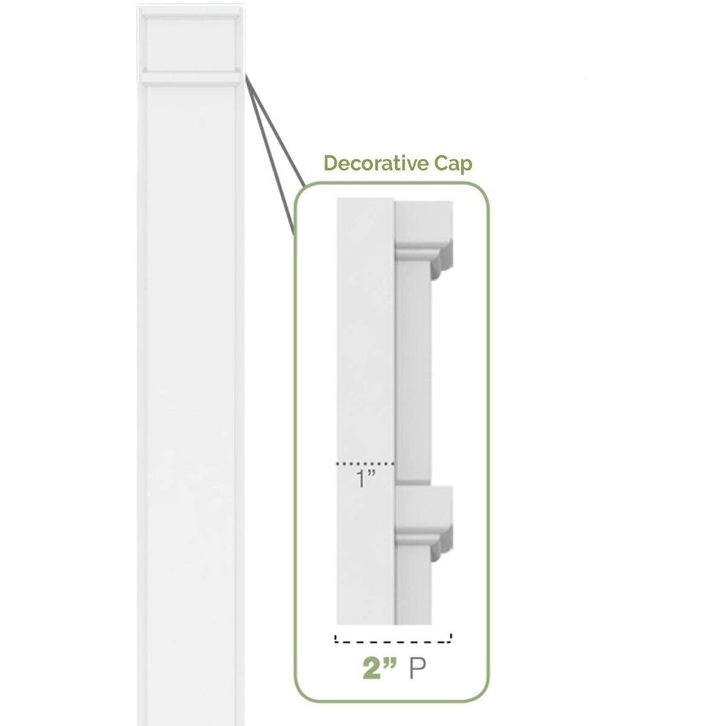 PVC Pilaster with Decorative Capital & Base (Pair) I89277