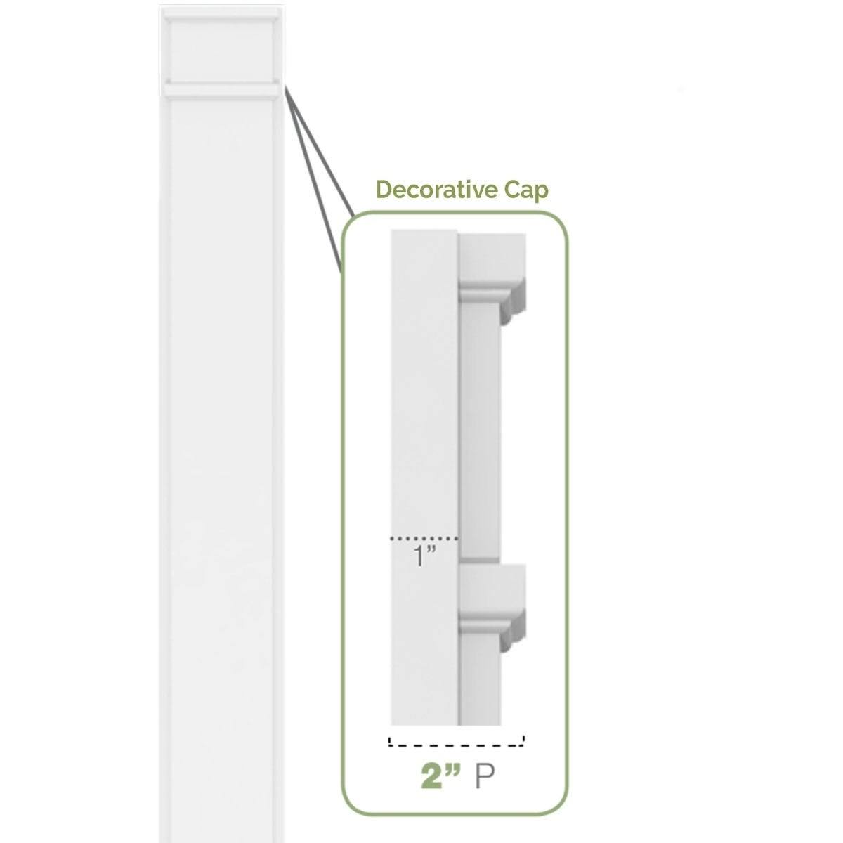 PVC Pilaster with Decorative Capital & Base (Pair) I89277