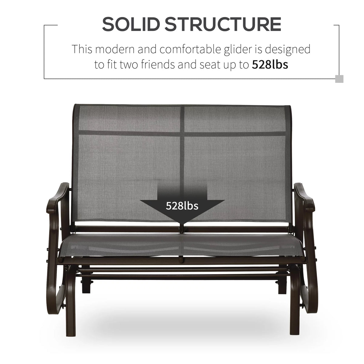 2-Person Outdoor Glider Bench O894045