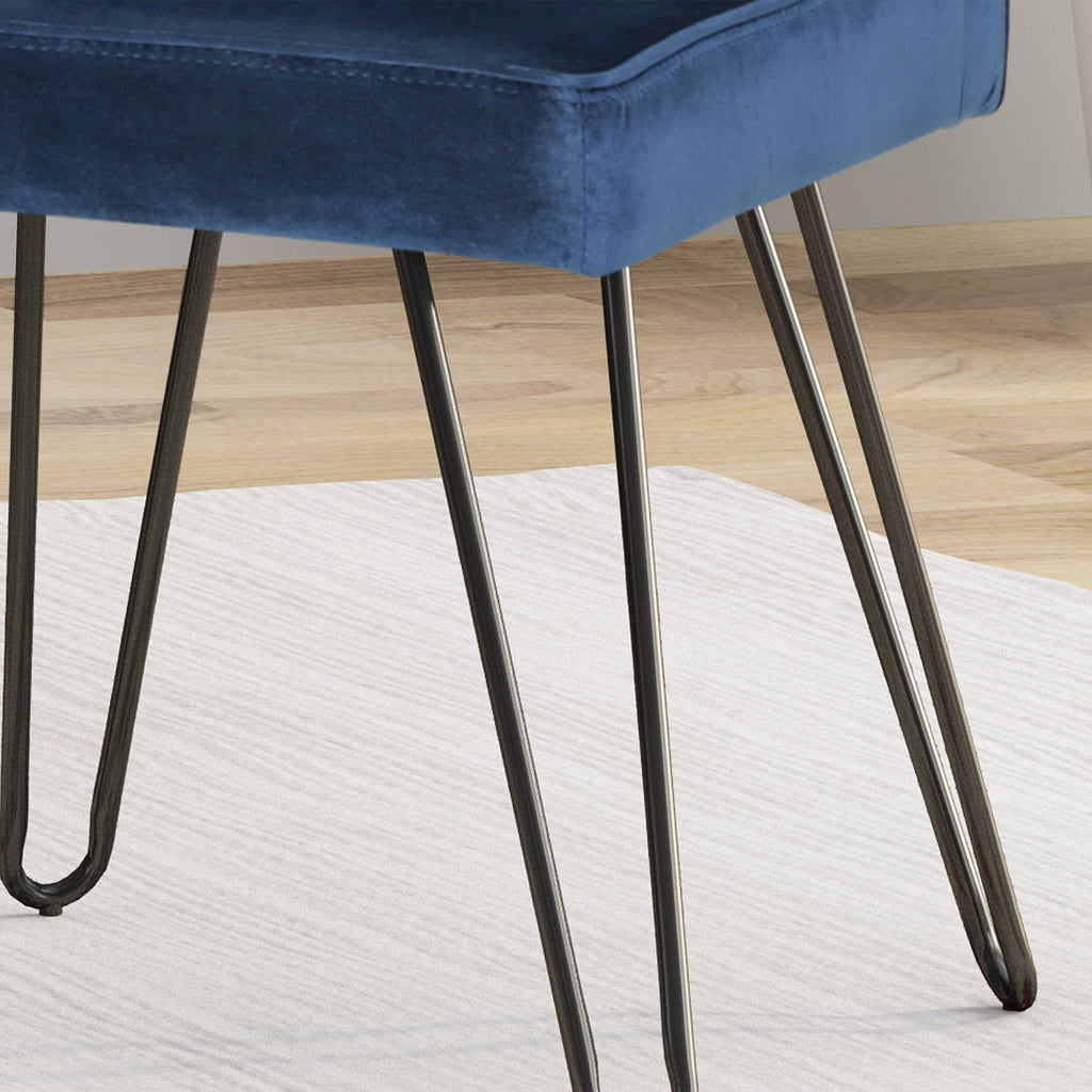 Set of 2 Tufted Velvet Dining Chairs Black K690035