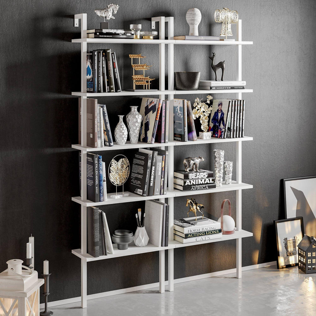 Tall Metal Wood Bookcase E536184