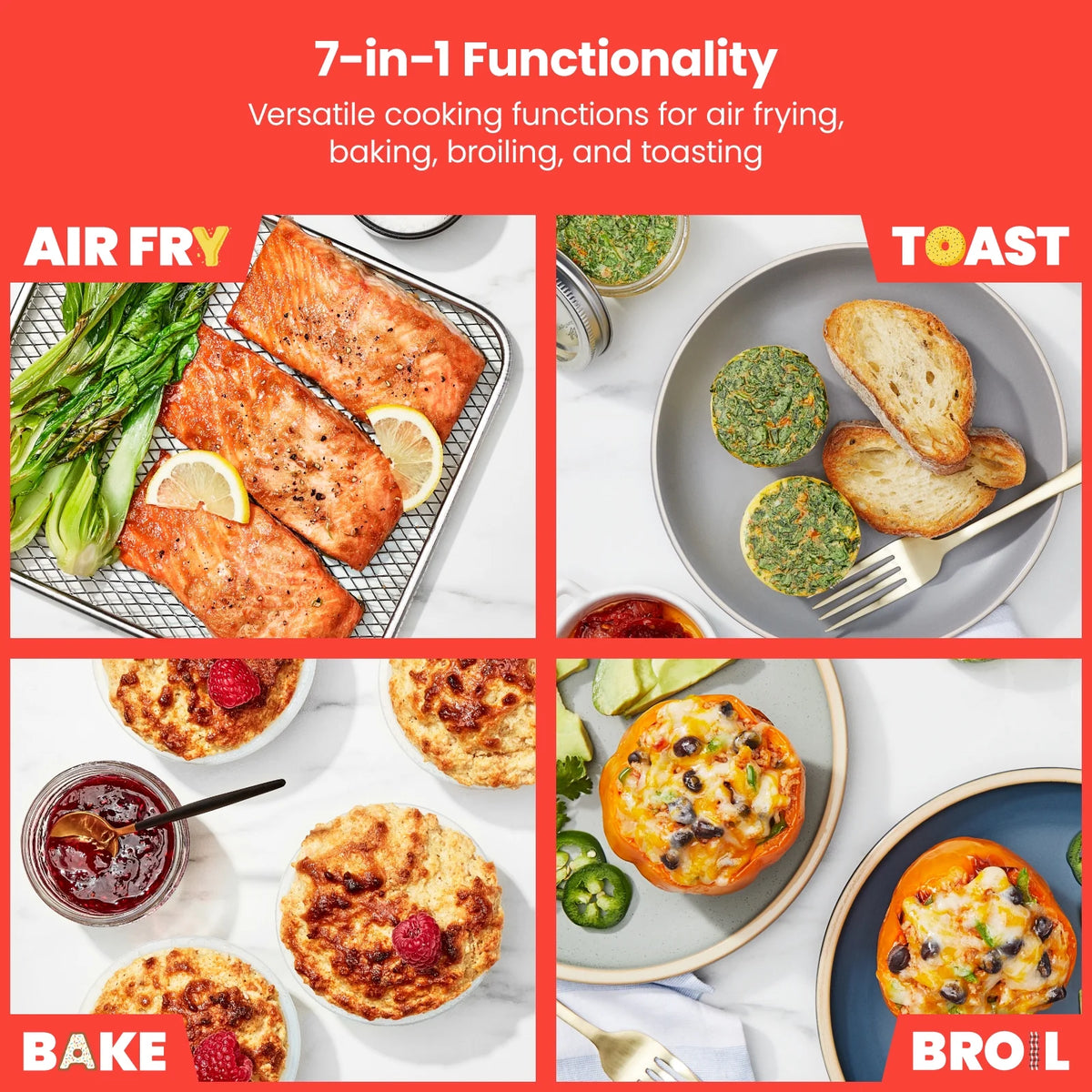 Air Fryer + Toaster Oven Combo, 20 Qt Stainless Steel Z90006