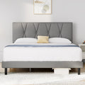 Full Size Platform Bed with Upholstered Headboard J6590