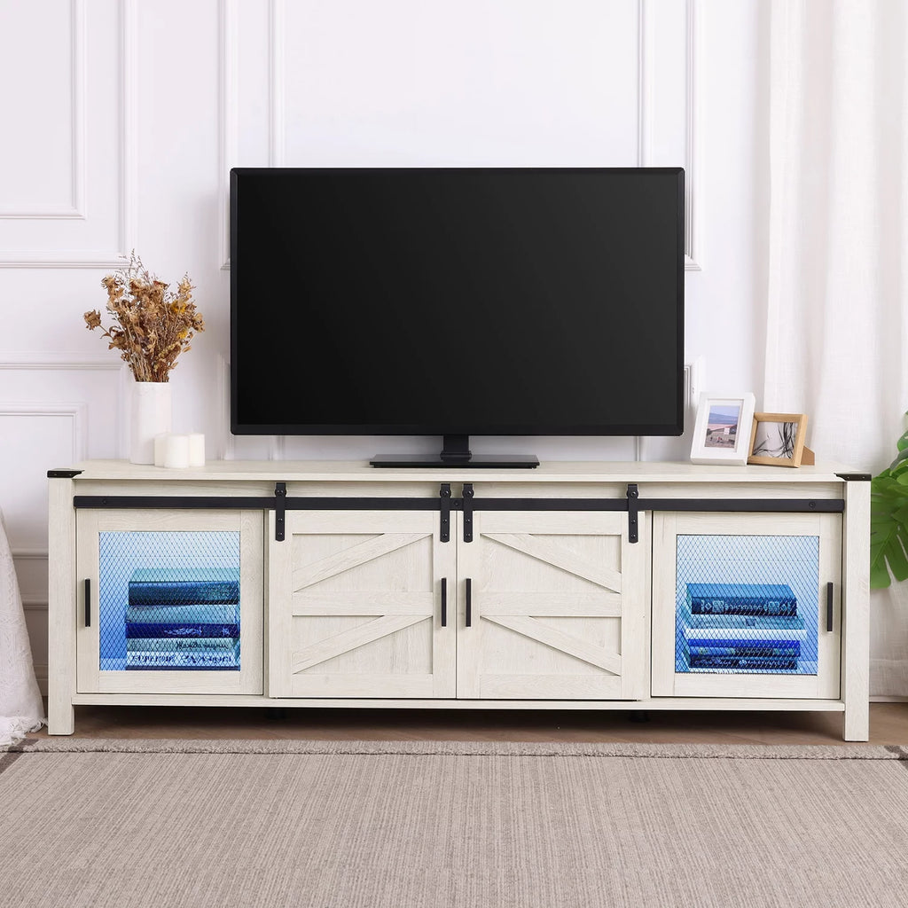 Blue Farmhouse TV Stand for 75 inch TV I53921