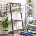 Leaning Writing Desk with Shelves S370
