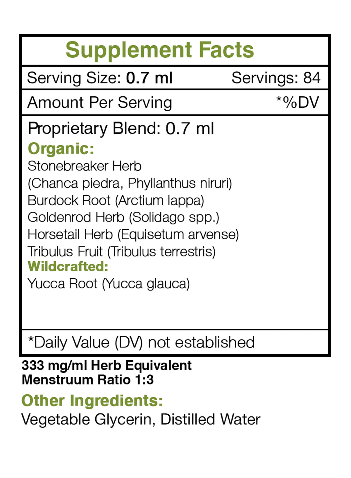 Stone Breaker Blend Alcohol-FREE Extract Tincture 2 oz M906