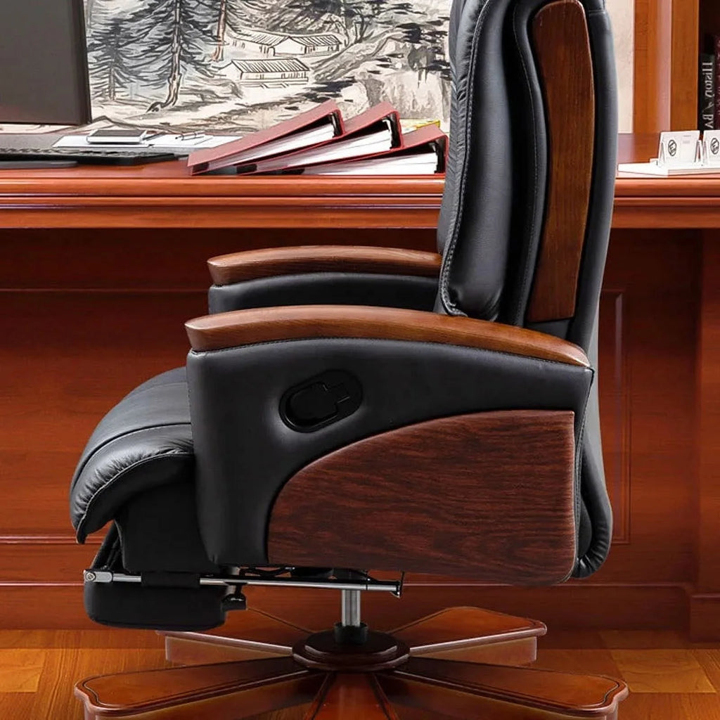 Swivel Ergonomic Leather Office Chair V9369