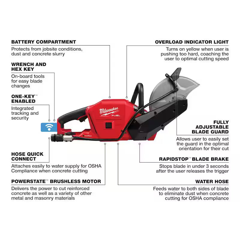 18V Lithium-Ion Brushless Cordless 9 in. Cut Off Saw Kit N848