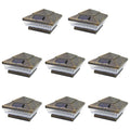 8 Pack Bronze Solar 5-LED Post Deck Cap Square Fence Light F651378