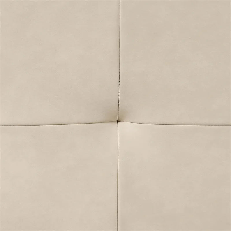Beige Faux Leather Power Loveseat V574286