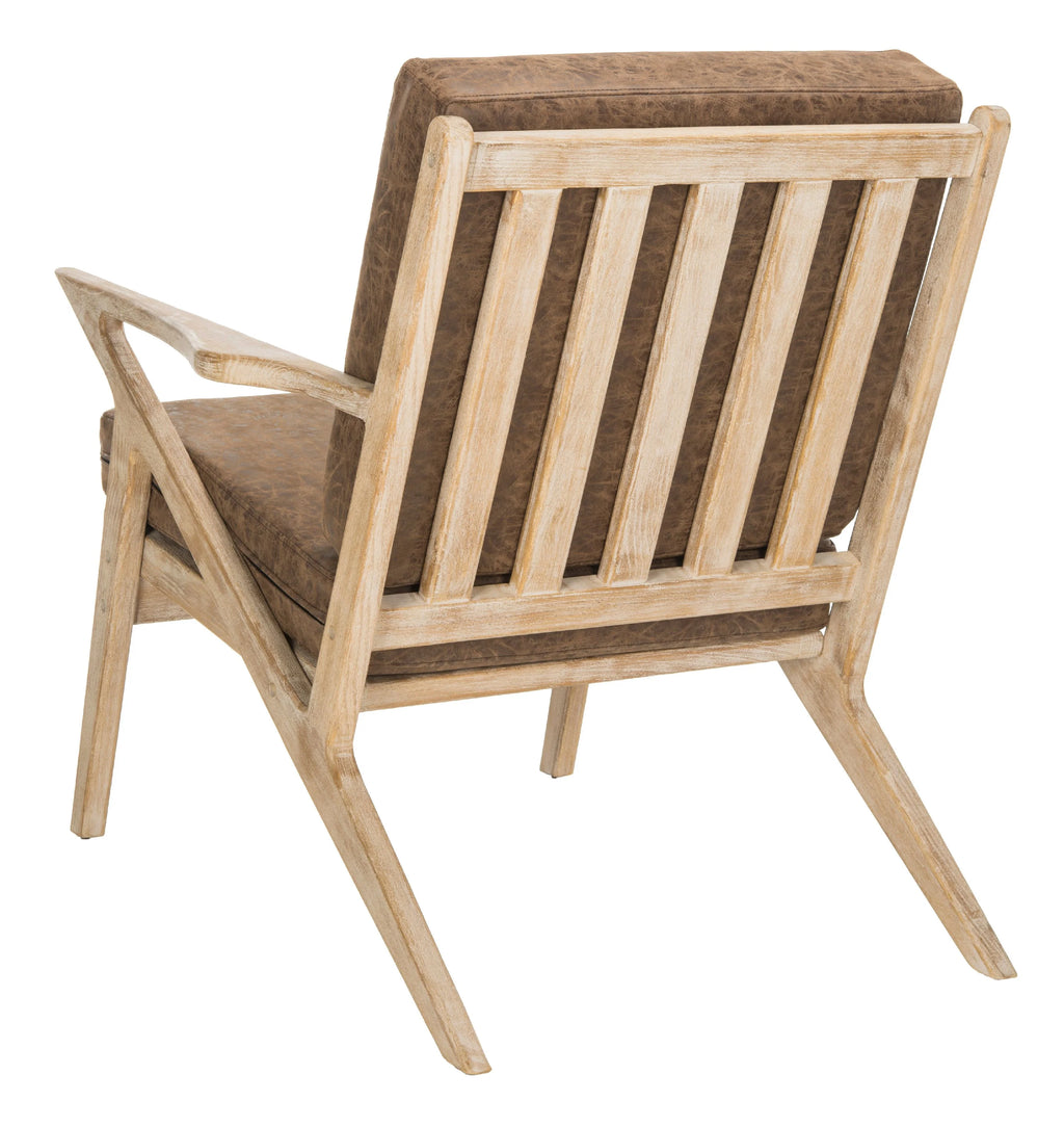 Light Brown Accent Chair with Removable Cushion O574