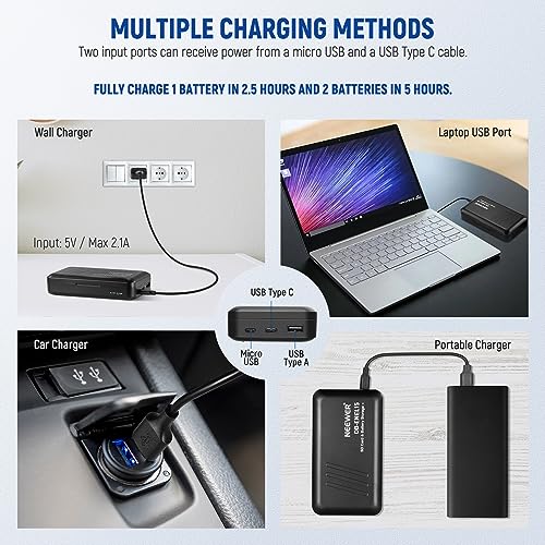 Replacement Battery and USB Charger Set, 2 Pack 2400mAh I8565