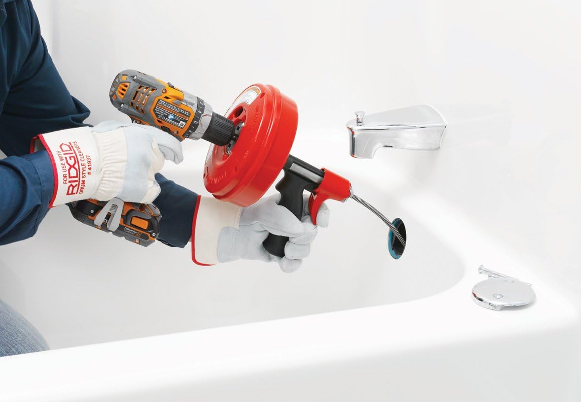 Power Spin Drain Cleaner Cable and Bulb Drain Auger T7508