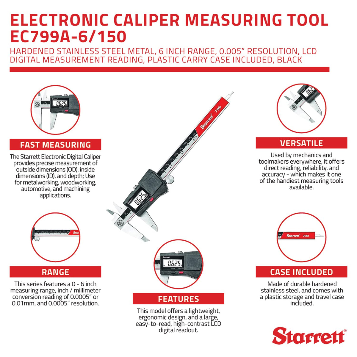 6 Inch Stainless Steel Electronic Caliper C2805