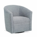 Indigo Blue Polyester Fabric Swivel Accent Chair W636