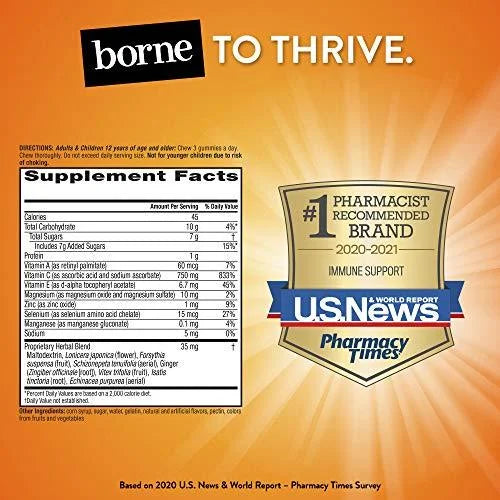 Vitamin C 750mg Assorted Fruit Gummies Immune Support Supplement D642735