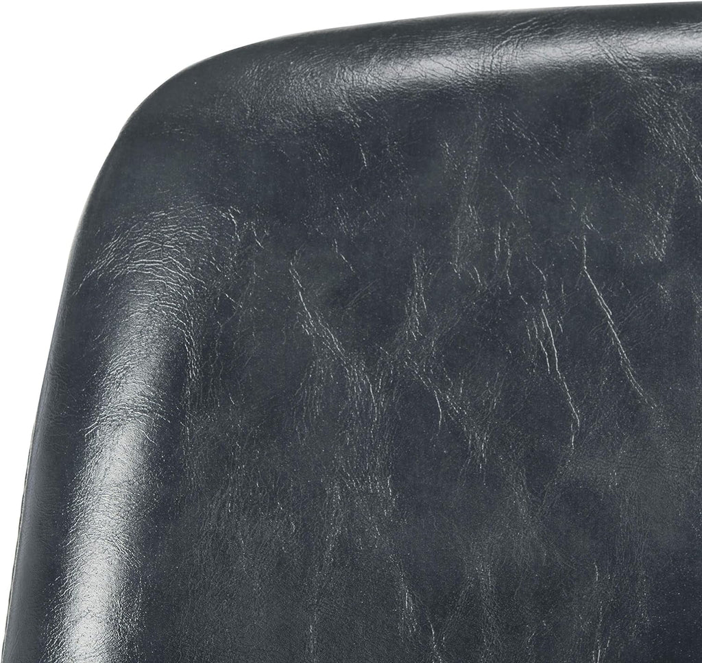 Dark Grey Faux Leather Swivel Adjustable Office Desk Chair N409
